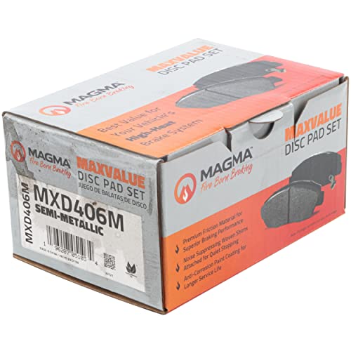 MAGMA MaxValue MXD406M Semi-Metallic Brake Pads, Rear