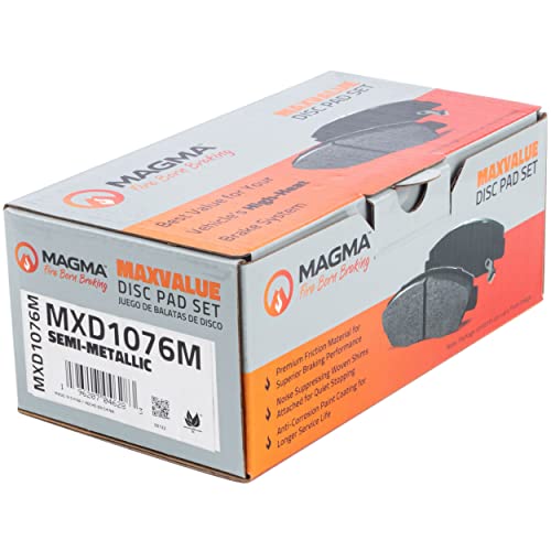 MAGMA MaxValue MXD1076M Semi-Metallic Brake Pads, Front