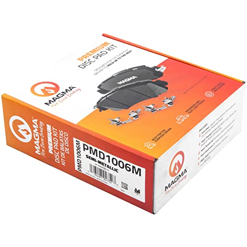 MAGMA Premium PMD1006M Semi-Metallic Brake Pads, Rear