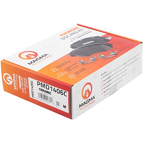 MAGMA Premium PMD1406C Ceramic Brake Pads, Front
