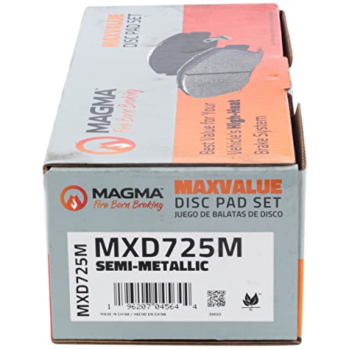 MAGMA MaxValue MXD725M Semi-Metallic Brake Pads, Front