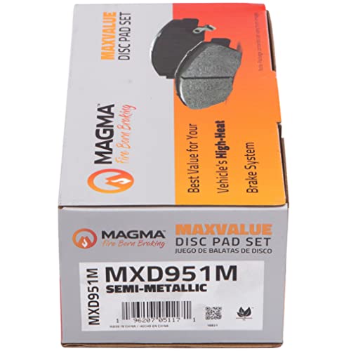 MAGMA MaxValue MXD951M Semi-Metallic Brake Pads, Rear