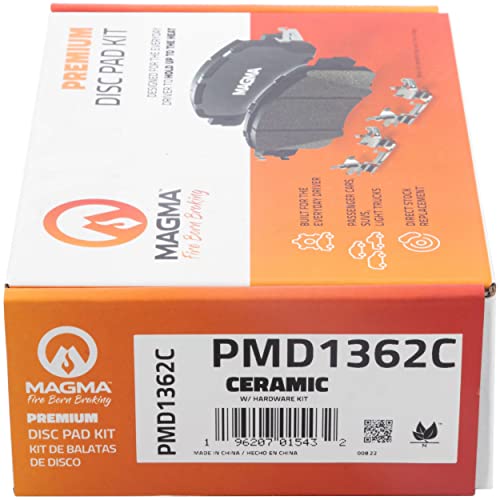 MAGMA Premium PMD1362C Ceramic Brake Pads, Rear