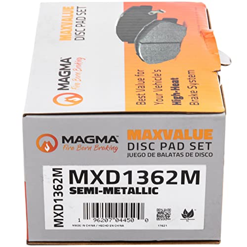 MAGMA MaxValue MXD1362M Semi-Metallic Brake Pads, Rear