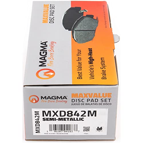 MAGMA MaxValue MXD842M Semi-Metallic Brake Pads, Front