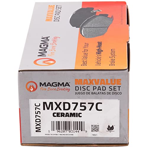 MAGMA MaxValue MXD757C Ceramic Brake Pads, Rear