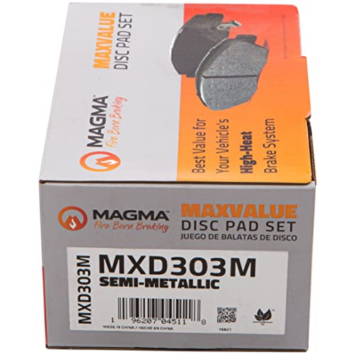 MAGMA MaxValue MXD303M Semi-Metallic Brake Pads, Front