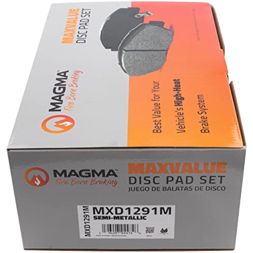 MAGMA MaxValue MXD1291M Semi-Metallic Brake Pads, Front