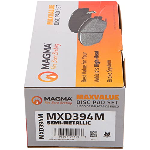 MAGMA MaxValue MXD394M Semi-Metallic Brake Pads, Front