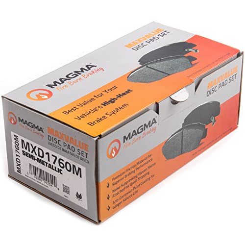 MAGMA MaxValue MXD1760M Semi-Metallic Brake Pads, Front