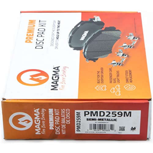 MAGMA Premium PMD259M Semi-Metallic Brake Pads, Front