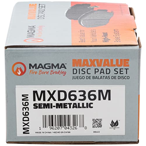 MAGMA MaxValue MXD636M Semi-Metallic Brake Pads, Rear