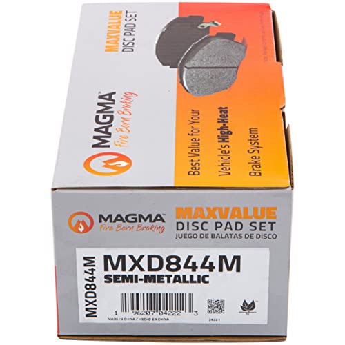 MAGMA MaxValue MXD844M Semi-Metallic Brake Pads, Front