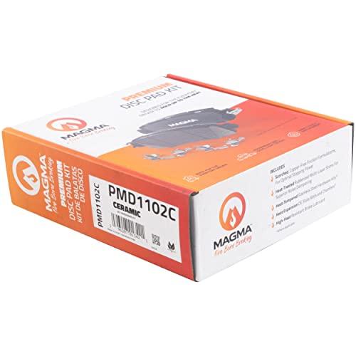 MAGMA Premium PMD1102C Ceramic Brake Pads, Front