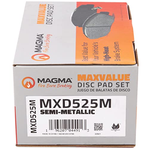 MAGMA MaxValue MXD525M Semi-Metallic Brake Pads, Front