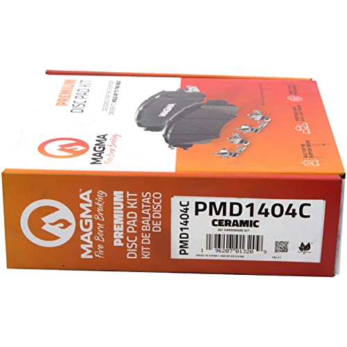 MAGMA Premium PMD1404C Ceramic Brake Pads, Front