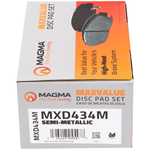 MAGMA MaxValue MXD434M Semi-Metallic Brake Pads, Front