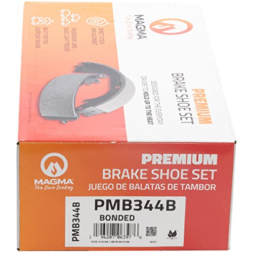 MAGMA Premium PMB344B Bonded Drum Brake Shoe, Rear