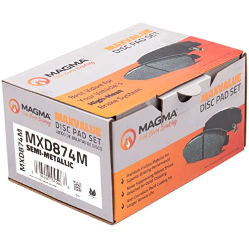 MAGMA MaxValue MXD874M Semi-Metallic Brake Pads, Rear