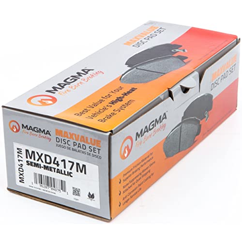 MAGMA MaxValue MXD417M Semi-Metallic Brake Pads, Front