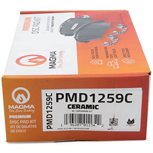 MAGMA Premium PMD1259C Ceramic Brake Pads, Rear