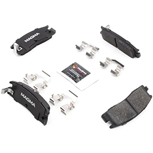 MAGMA Premium PMD398M Semi-Metallic Brake Pads, Rear