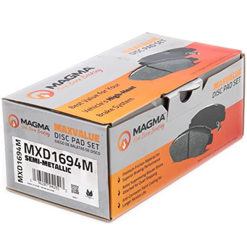 MAGMA MaxValue MXD1694M Semi-Metallic Brake Pads, Front