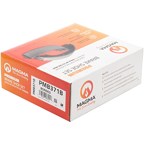 MAGMA Premium PMB371B Bonded Drum Brake Shoe, Rear