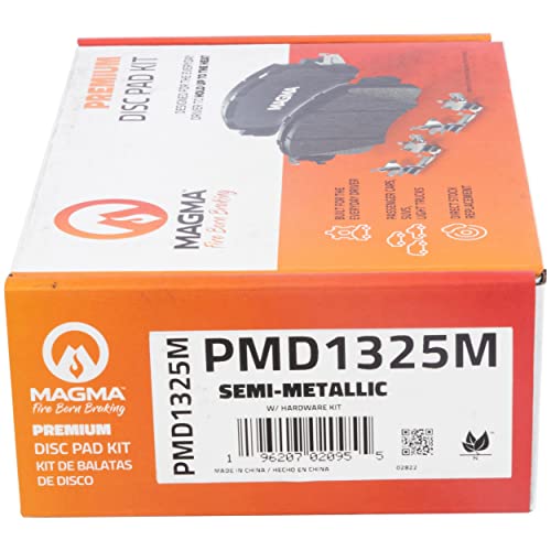MAGMA Premium PMD1325M Semi-Metallic Brake Pads, Rear