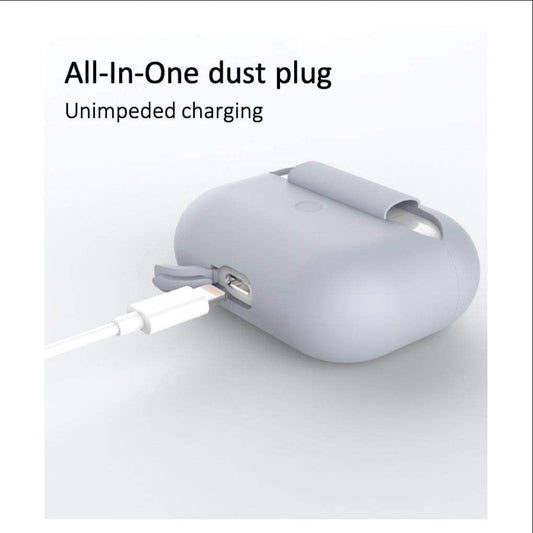 Silicone Case for AirPods Pro 2019 Soft Skin Front LED Visible - Side Clip (5 Pack, Gray)