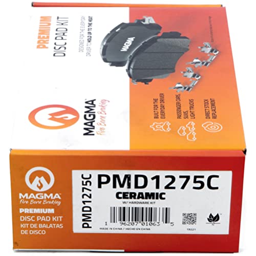 MAGMA Premium PMD1275C Ceramic Brake Pads, Rear