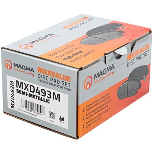 MAGMA MaxValue MXD493M Semi-Metallic Brake Pads, Front