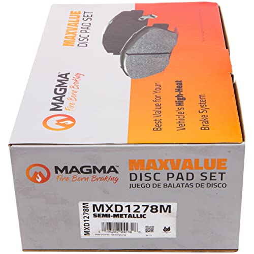 MAGMA MaxValue MXD1278M Semi-Metallic Brake Pads, Front