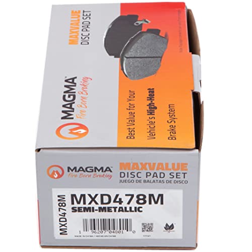 MAGMA MaxValue MXD478M Semi-Metallic Brake Pads, Front