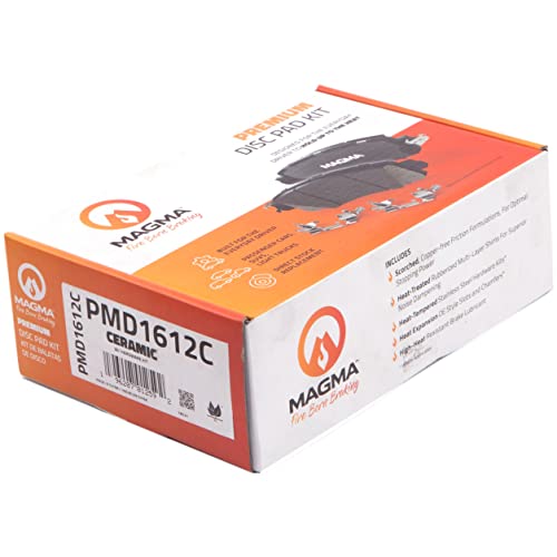 MAGMA Premium PMD1612C Ceramic Brake Pads, Rear
