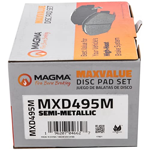 MAGMA MaxValue MXD495M Semi-Metallic Brake Pads, Rear