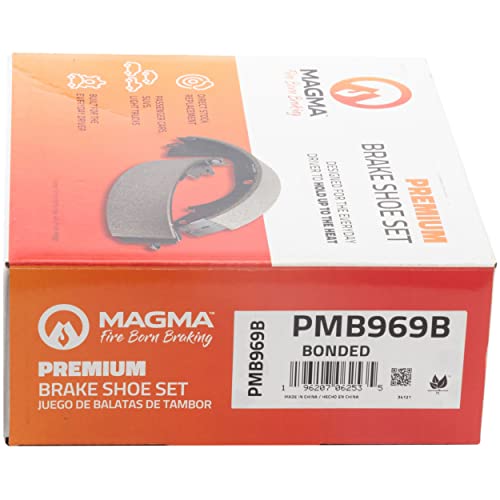 MAGMA Premium PMB969B Parking Brake Shoe, Rear