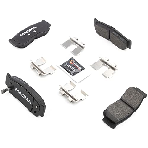 MAGMA Premium PMD1297M Semi-Metallic Brake Pads, Rear
