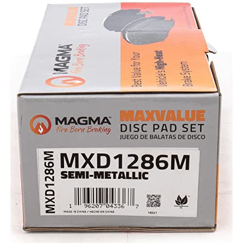 MAGMA MaxValue MXD1286M Semi-Metallic Brake Pads, Front