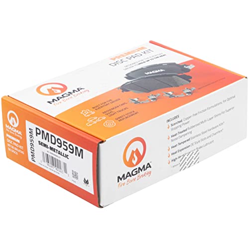 MAGMA Premium PMD959M Semi-Metallic Brake Pads, Front