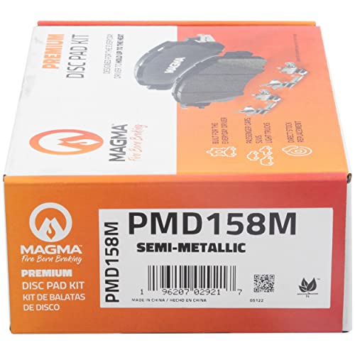 MAGMA Premium PMD158M Semi-Metallic Brake Pads, Front