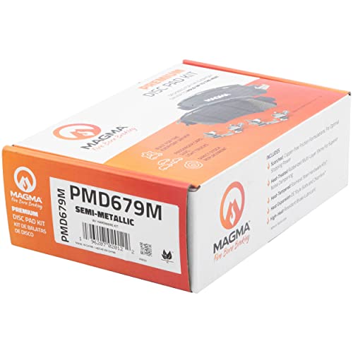 MAGMA Premium PMD679M Semi-Metallic Brake Pads, Front
