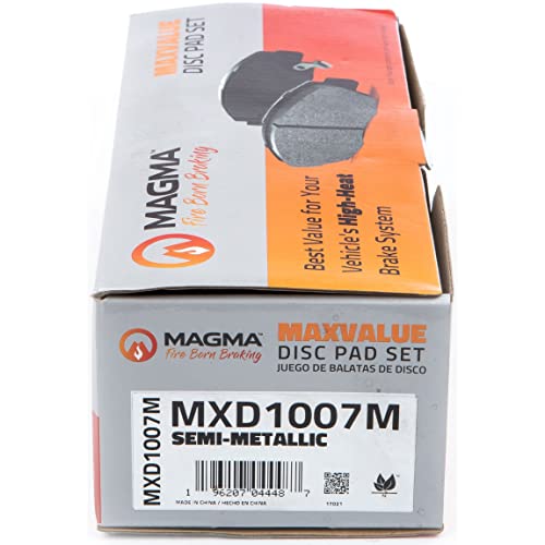 MAGMA MaxValue MXD1007M Semi-Metallic Brake Pads, Front