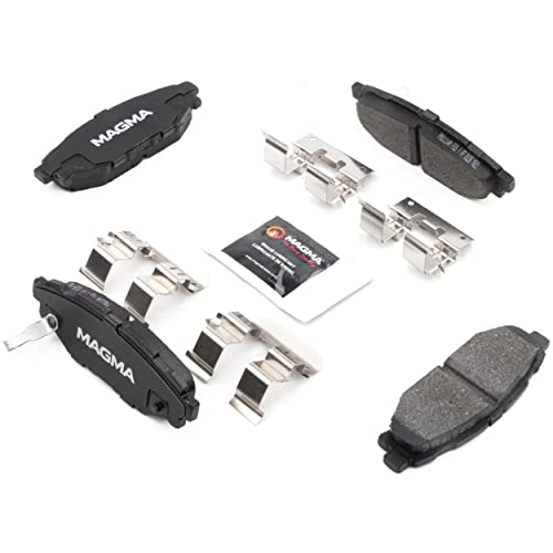 MAGMA Premium PMD1114M Semi-Metallic Brake Pads, Rear