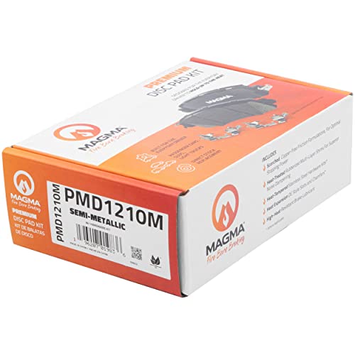 MAGMA Premium PMD1210M Semi-Metallic Brake Pads, Front