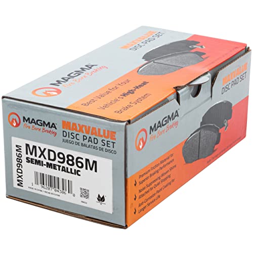 MAGMA MaxValue MXD986M Semi-Metallic Brake Pads, Rear
