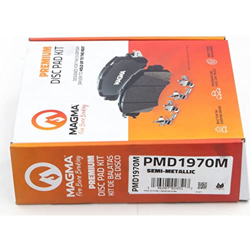 MAGMA Premium PMD1970M Semi-Metallic Brake Pads, Front