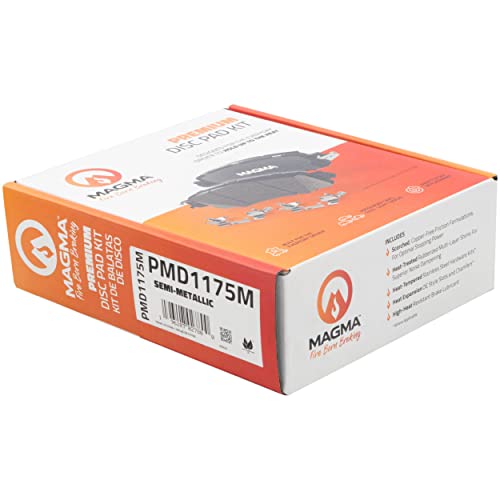 MAGMA Premium PMD1175M Semi-Metallic Brake Pads, Front