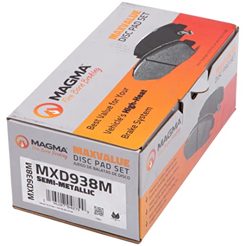 MAGMA MaxValue MXD938M Semi-Metallic Brake Pads, Front