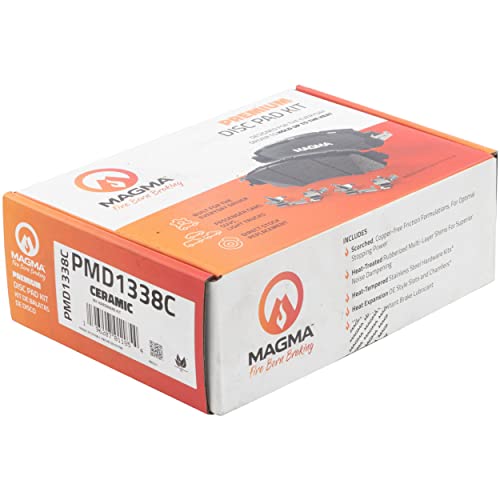 MAGMA Premium PMD1338C Ceramic Brake Pads, Rear
